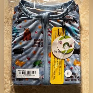 The Sleepy Sloth Brown Bear Zip Jammies